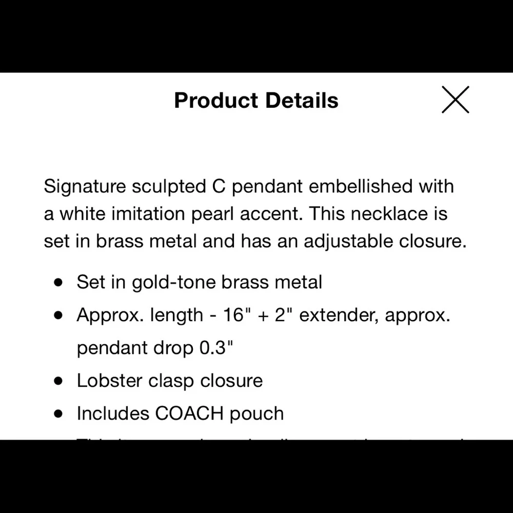 Coach necklace - Picture 3 of 4